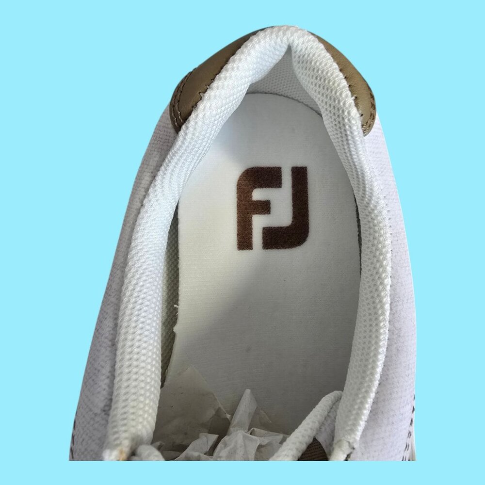 NEW! FootJoy FJ Sport Retro Spikeless Golf Shoes 92388 White Women's Size 9.5M - Picture 13 of 14